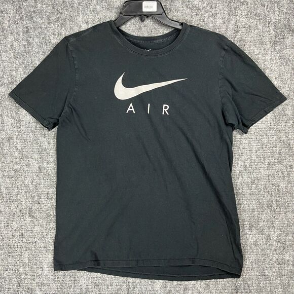 Nike Air Shirt Mens Large‎ Athletic Cut Basketball Short-Sleeve Retro Black - Picture 1 of 9